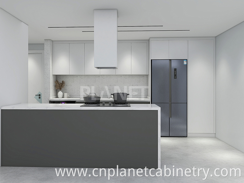 White high gloss kitchen cabinets